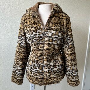 Luxe Leopard Faux Fur Hooded Jacket Bold Soft and Fierce